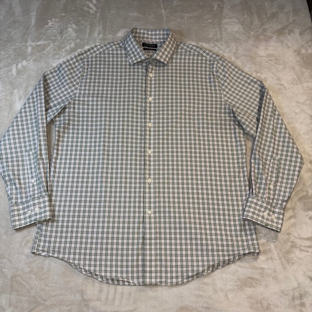Lauren Ralph Lauren Performance Stretch Dress Shirt Mens 17 34/35 XL Black Label